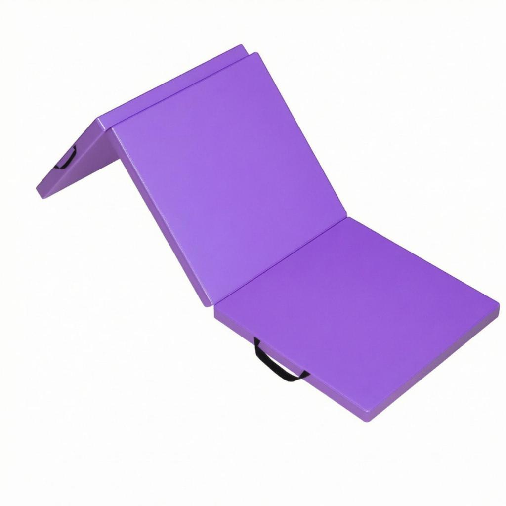 Three-Fold Exercise Mat Compact Folding with Handles High Resilience