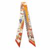 Excellent Scarf Twilly Exposition Universelle Orange Silk Women Used