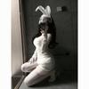 Lace Rabbit Halloween Cosplay Bunny Girl Bodycon Dress Set