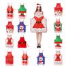 Christmas Themed Fabric Apron Colorful Printed Decorative Costume For Festive Celebrations