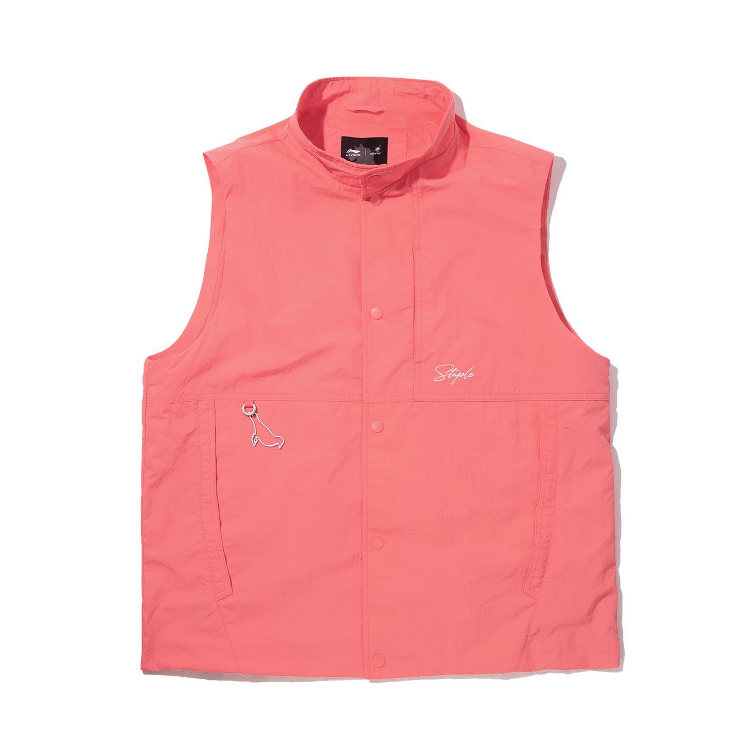 

Серия коллабораций Li Ning X Staple Анималистичный узор Однобортный Воротник-стойка Удобный Дышащий Универсальный Жилет Мужской жилет AMDV087-1 L