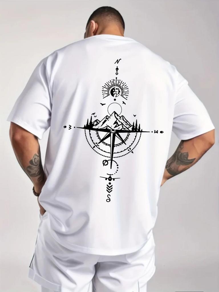 Summer Harajuku Retro Compass 3d Print Breatha Quickdry Unisexs Largesized Tshirt Outdoors Leisure Sports Parentchild Clothing