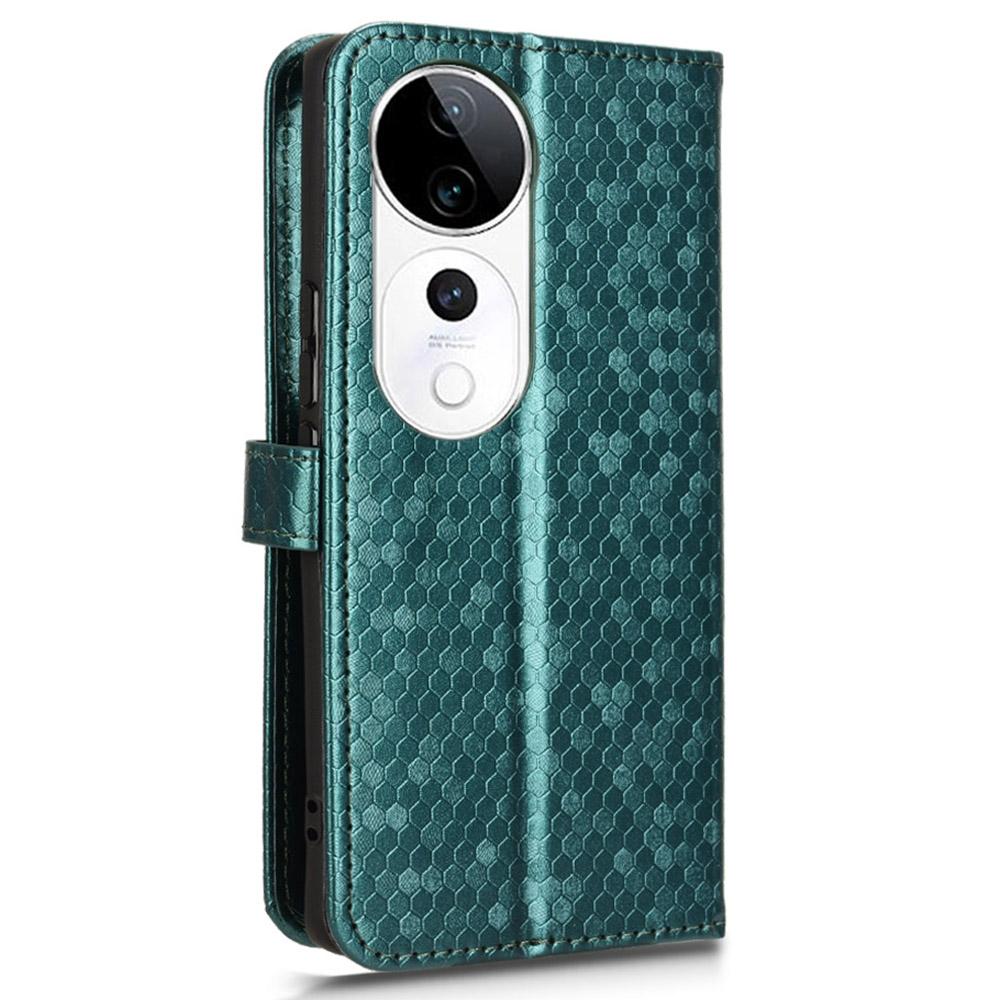 For vivo S19 Pro 5G/V40 5G Wallet Case Dot Pattern Imprint PU Leather Flip Phone Cover
