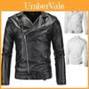Modische Herren-Oberteile, Designer-Bikerjacke aus PU-Leder, Motorradjacke mit Reißverschluss