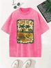 Life Is A Beach Printed Washed TShirt Women Cotton Oversized Tops Comfortable ONeck Distressed T Shirt Summer Womans Clothes