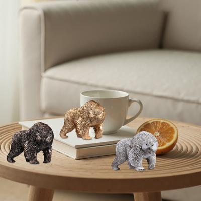 Statua dell'Orso Gufo Resina Dipinta a Mano Statuetta Animale Scultura Orso Gufo da Collezione Decorazione Man Cave per Casa Ufficio Scrivania Scaffale