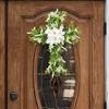 Easter Wreath Cross Door Sign Christian Floral Easter Decor for Front Door Porch
