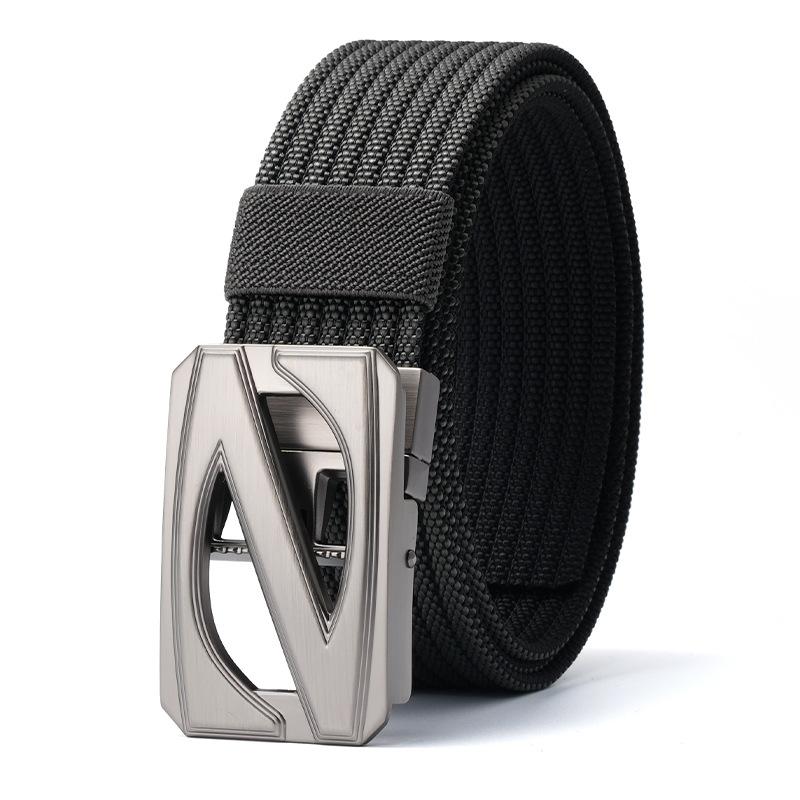 New Belt Men's Automatic Buckle Nylon Tactical Braided Belt Middle Aged and Young People Outdoor Belt Belt Belt