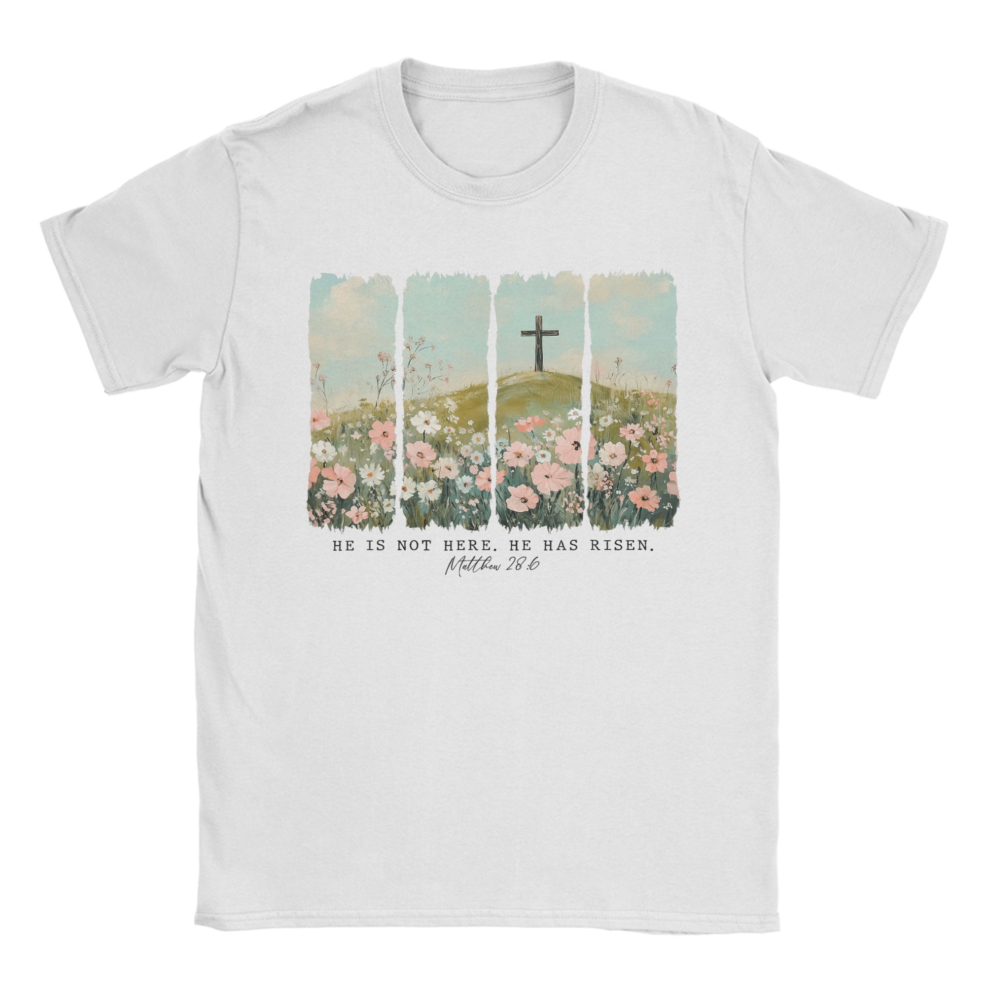 Unisex Women T Shirt Easter Cross He Is Risen Jesus Christian Happy Easter T Shirts Hip Hop  Beach Tees Y2K Fun 100 Cotton Tops S