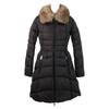 MONCLER [Domestic regular] HIRONDELLE hoodie down with fox fur collar coat 0 blackUsed