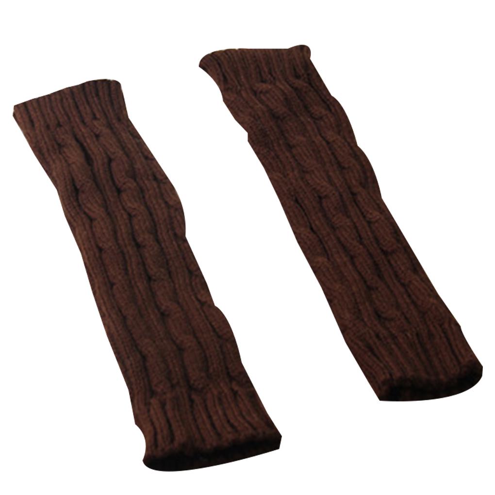 1 Pair Hot Winter Autumn Knit Arm Warmer Women Girls Long Winter Mittens Wrist Warmer Female Gloves