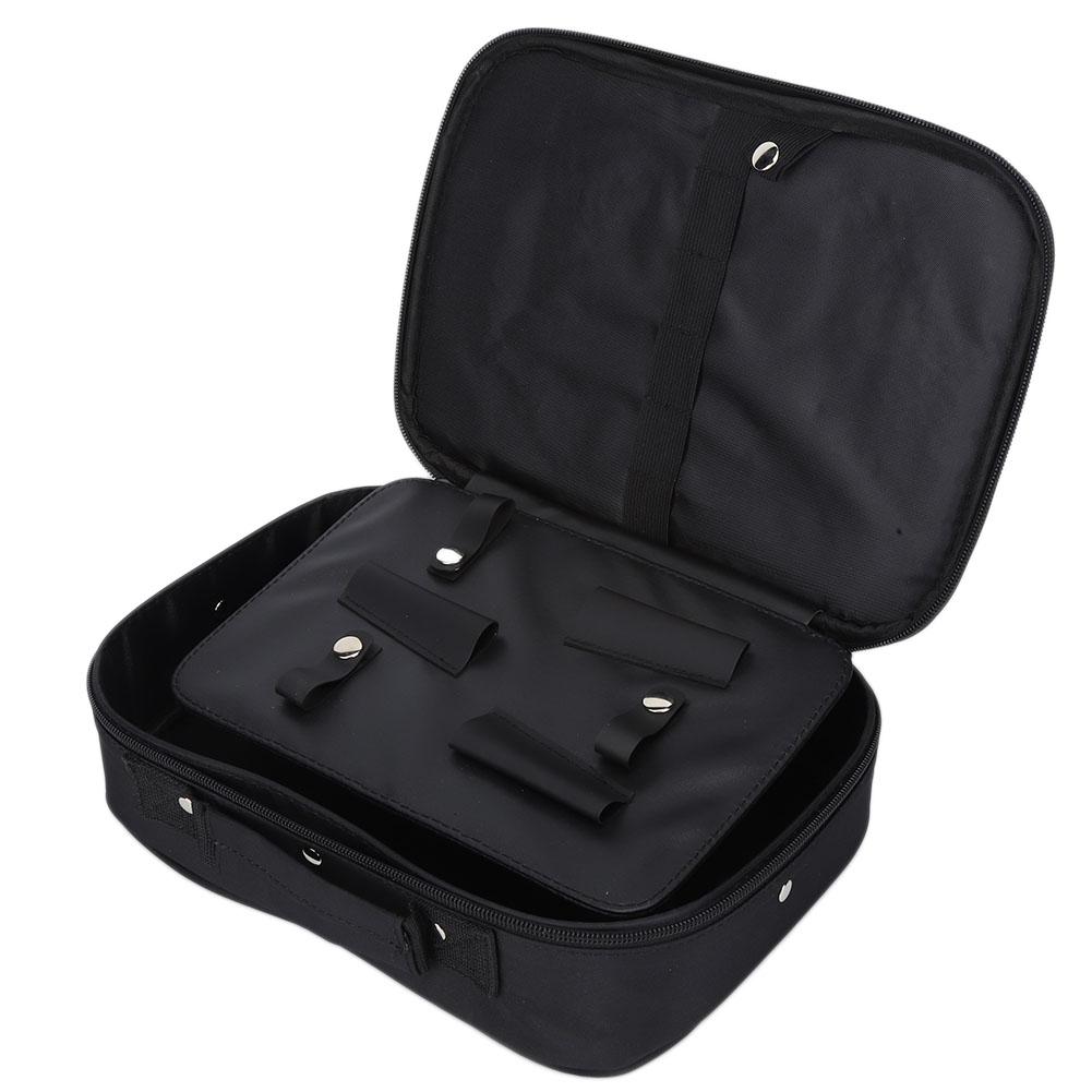 Portable Multi Functional Barber Hairdressing Scissors Bag Hair Styling Tool Case(Black )