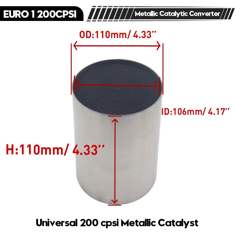 114X100mm 200CPSI High Quality Flow Catalytic Converter Filter Packets Universal Metallic Honycomb Catalytic Converter Metallic Catalyst