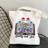 Flowery Books Print Harajuku Women's Casual Shopping & Student Tote Bag