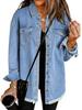 Women's Brushed Denim Jacket - Spring/Autumn European & American Design
