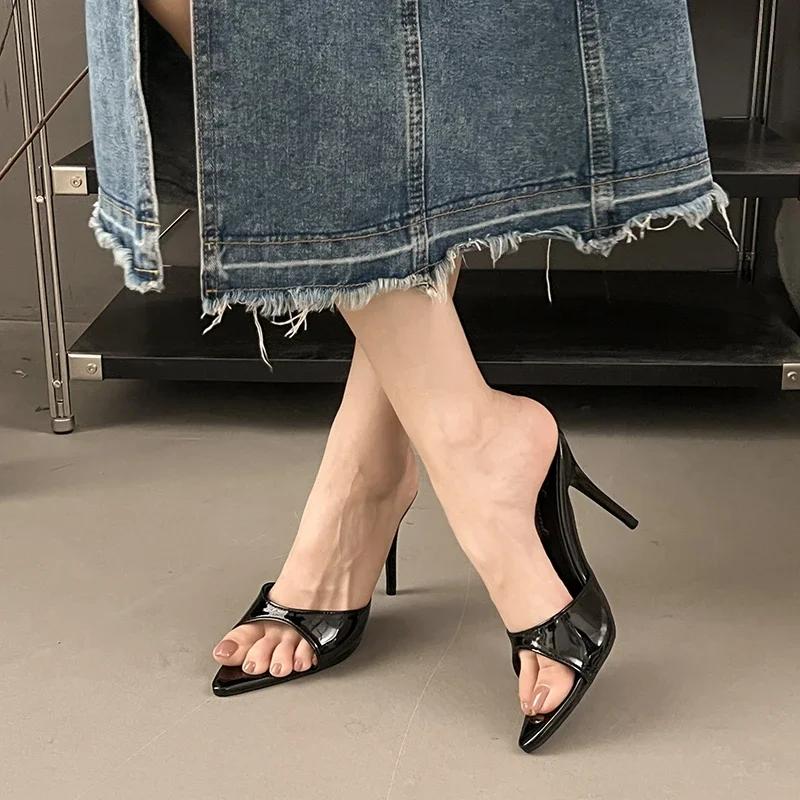 

Fashion Shoes for Women 2025 Open Toe Dress Sexy Luxury Women s Slippers Fashion Outdoor Summer Sandals Elegant Comfortable High Heels 35