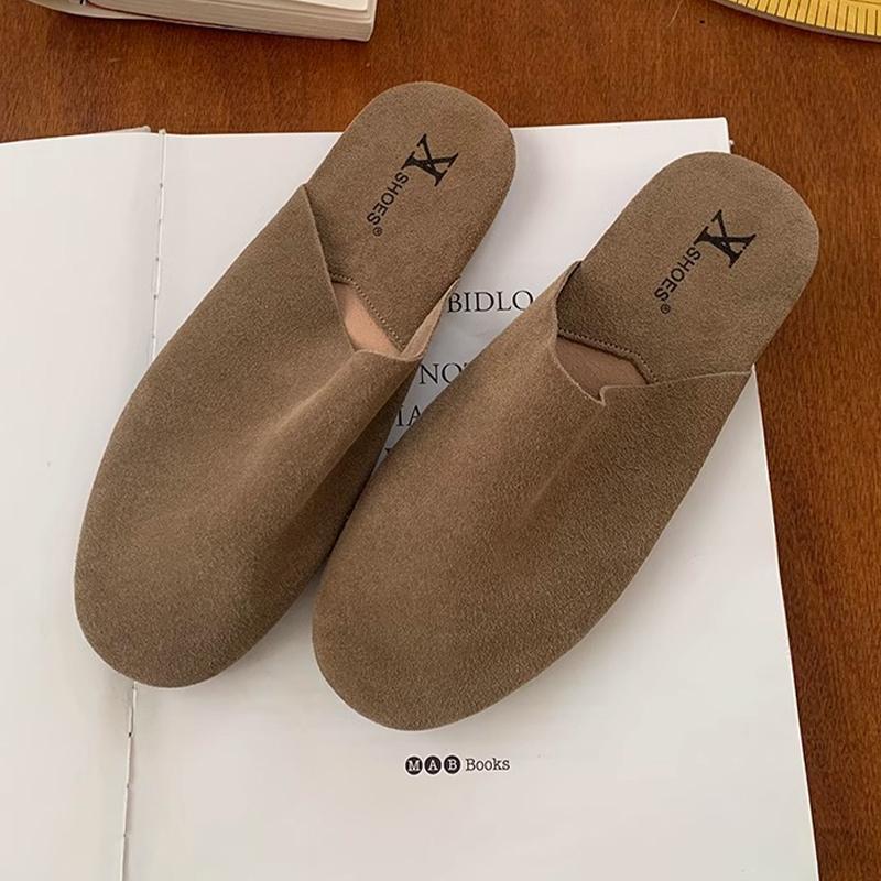 

Модные балетки Женские туфли Мюли Замшевые Мягкие Слингбэки Тапочки Модные Новые Платье Женские Туфли 2025 Повседневные Дизайнерские Zapatos De Mujer 35