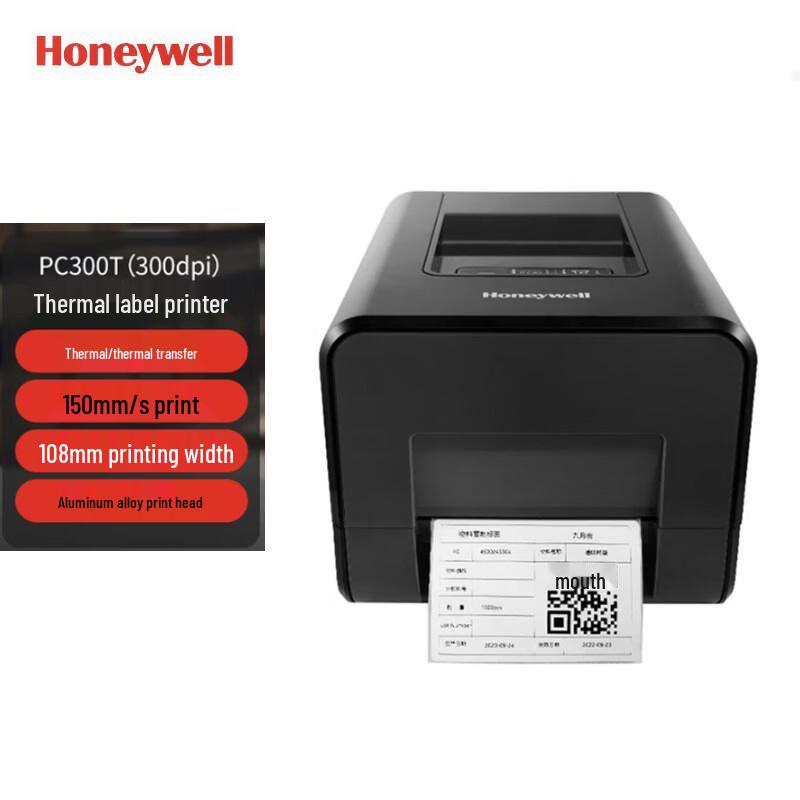 Honeywell PC300T Thermal/Thermal Transfer Label Printer CN plug (adapter included)