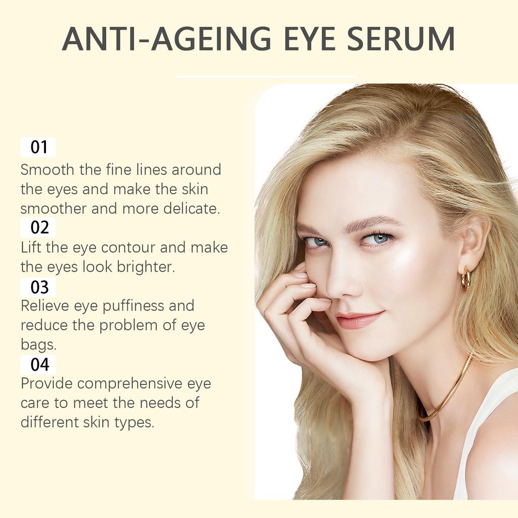 Firming Eye Serum Anti-Wrinkle Fine Lines Smooth Nourish Massage Enhance Elasticity Lightweight Moisturizing Eyes Area Skin Care