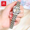 OPK Brand Women's Watch Steel Strip Fashion Double Calendar Luminous Quartz Watch Waterproof 8170