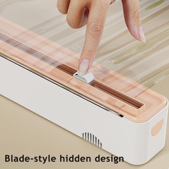 Yousheng Plastic Wrap Cutter Magnetic Wall-Mounted Dispenser Two-Way Sliding Cutter for Kitchen Food Cling Film Aluminum Foil Stretch Film Cutter