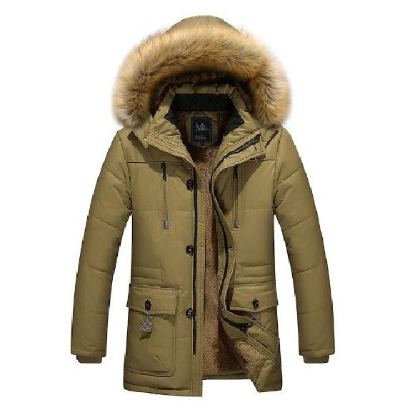 Winter Men's Cotton Jacket Men's Mid-Length Coat European and American Men's Fashion Loose Cotton Clothing Large Size Cold-Proof