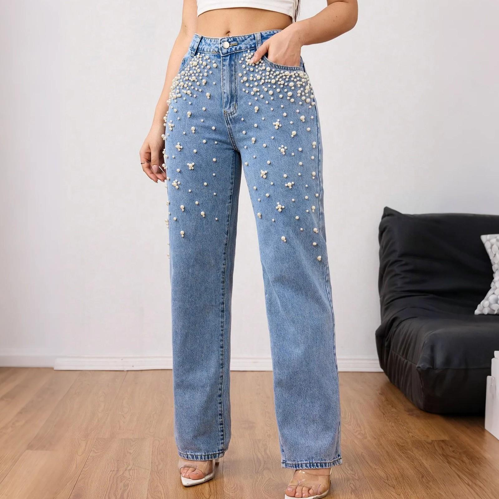 Женские Цветные Повседневные Модные Брюки, Универсальные Цветные Джинсы Стройного Кроя L