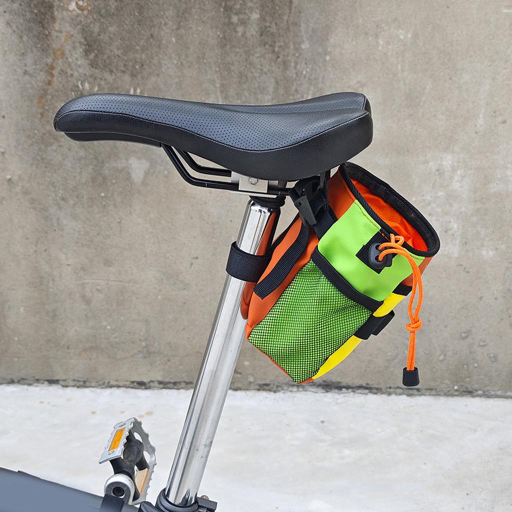 Bike Handlebar Bag Fit for Brompton Waterproofing Nylon Multifunctional Bike Seat Saddle Bag for Cycling