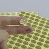 Gold Transparent QC Passed Stickers - Self-Adhesive Product Inspection Labels