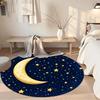 Stars Moon Round Floor Mat Design for Kitchen Decorate room Balcony Entryway Antislip Round Carpet Decorate Offices Birthday Christmas Gift