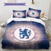 Chelsea FC Pattern Bedding Quilt Set  Home Decoration  Gift (1 * duvet cover + 2 * pillowcase  without core)
