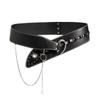 Black Vintage Inspired Waist Belt With Tassel Details For Party Outfits