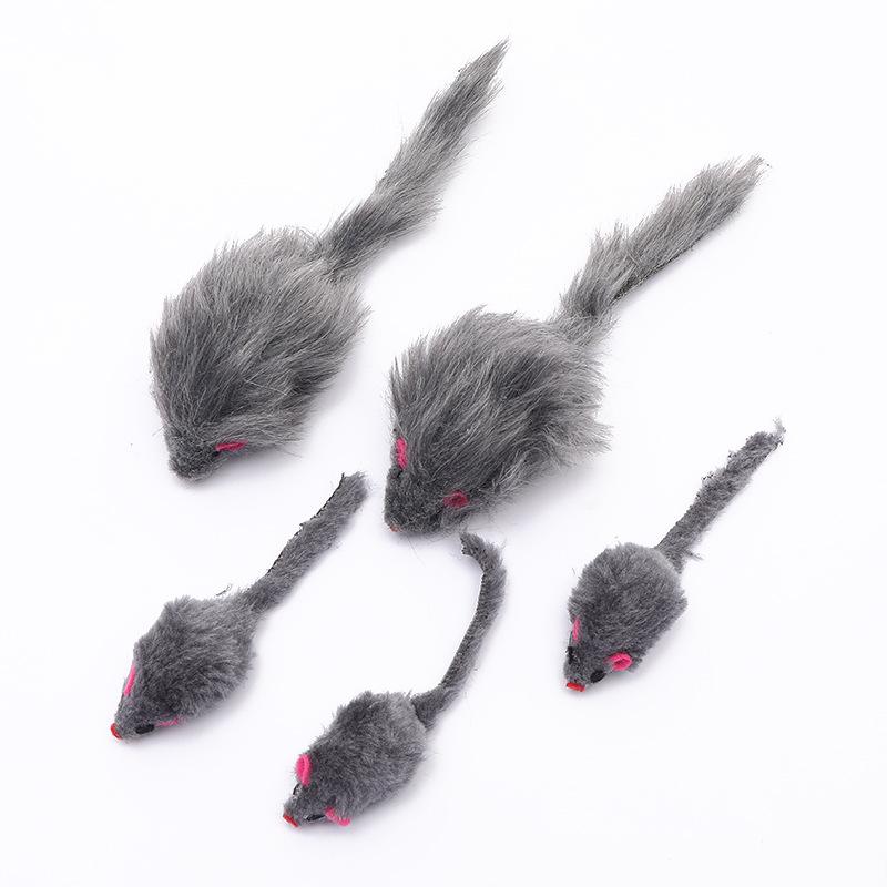 5pcs 1pcs Plush Catmint Simulation Mouse Cat Pet Teasing Interactive Toy For Kitten Gifts Supplies Random Color