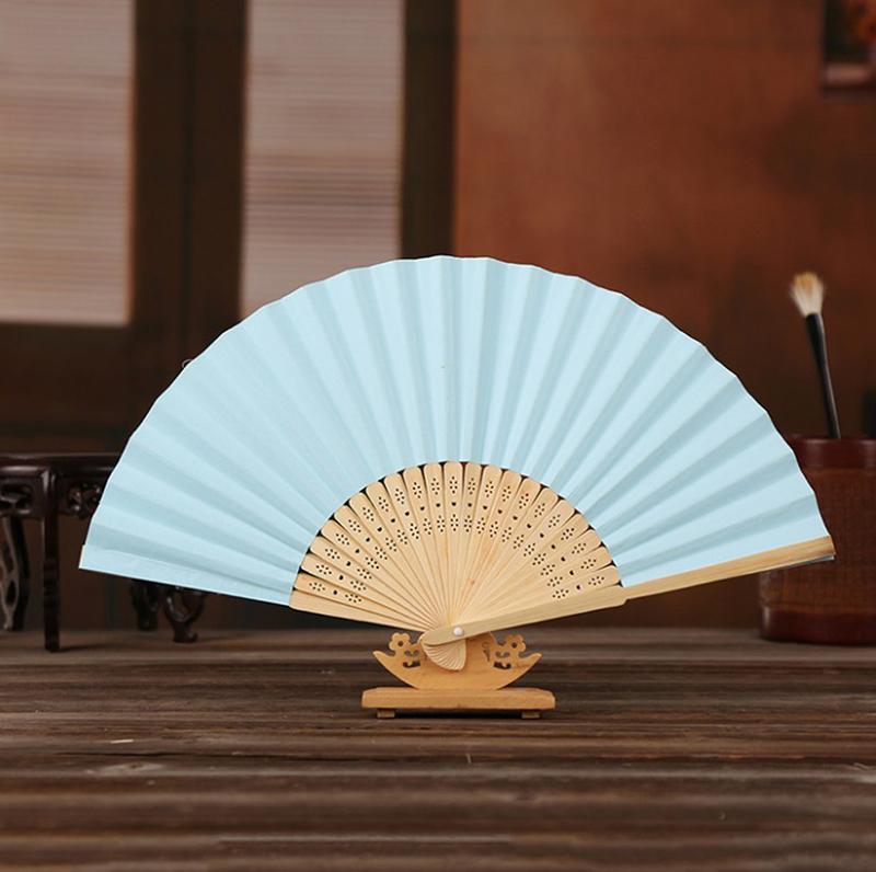 Folding Fan Hand Diy Chinese Folding Fan Wooden Bamboo Antiquity Folding Fan