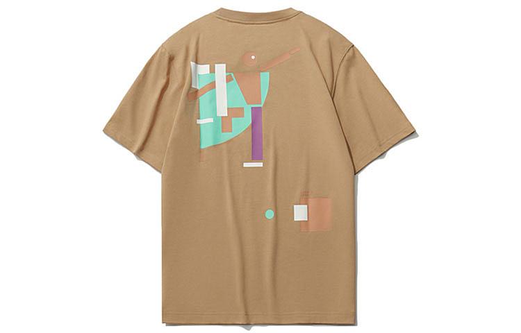 Li Ning T Shirts Men s Deer Brown Crew Neck Moderate Straight Fit AHSR245-2 XXL