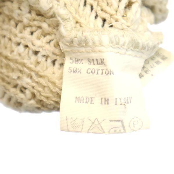 GIVENCHY Made in Italy Silk Blend Long sleeve knit sweater 50 beige Men's Used