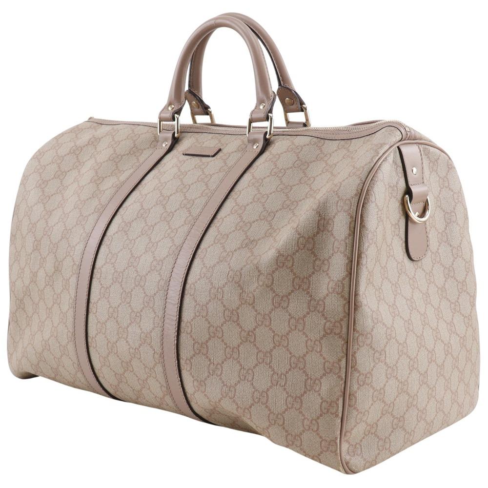 GUCCI Boston bag 216484 pink beige GG Supreme Canvas Women Used