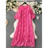 Dress Retro Exquisite Hollow-out Crochet Loose Lace
