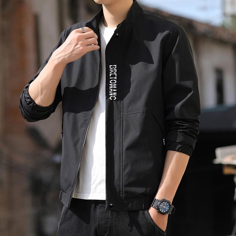 Spring 2023 Men's Trendy Korean-Style Stand Collar Casual Jacket