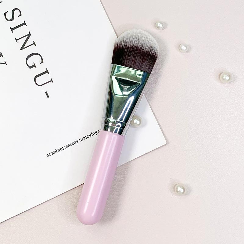 Flacher Kopf Zungenförmiger Foundationpinsel Schneller Basis-Make-up-Pinsel Nahtloser Konturpinsel Make-up-Pinsel Kosmetisches Schönheitswerkzeug Make-up-Pinsel