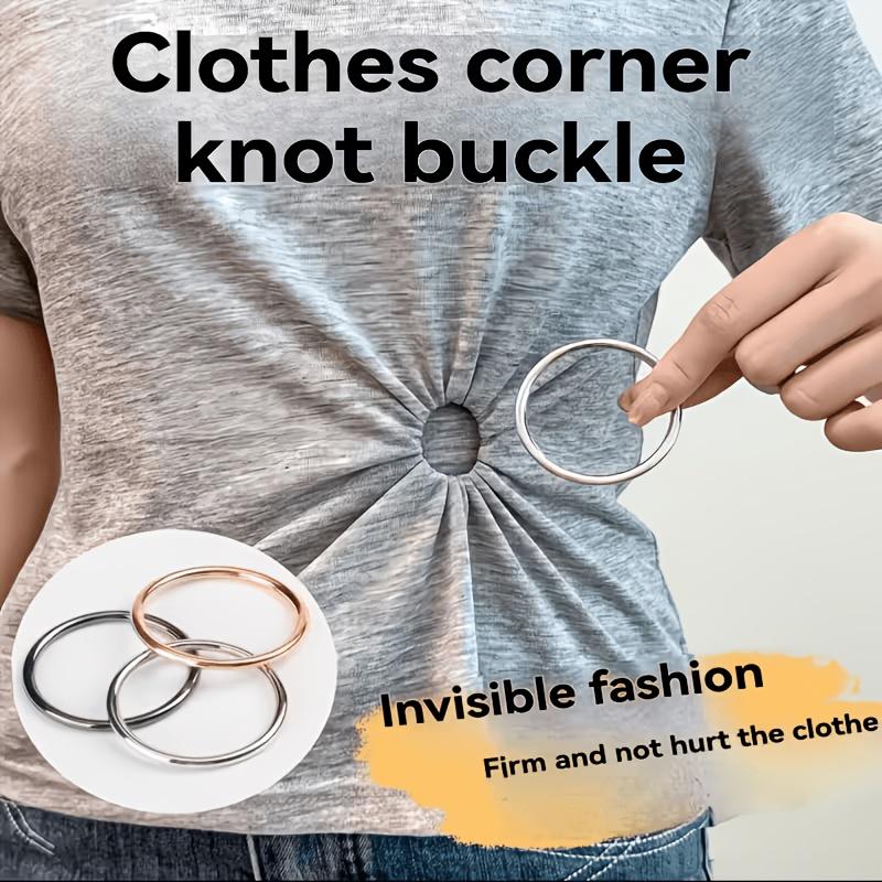 2/4 Pezzi Cinghie Regolabili con Bottoni a Pressione - Clip Regolabili per Orlo e Polsini per Regolazioni Rapide Senza Cuciture su T-shirt, Camicie, Vestiti