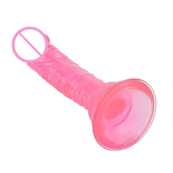 Falešný přísavka Phallus Multicolor Faux Crystal Clear Mini Manual Simulated Adult Products Bottom Sucker Female G-Spot Masturbator Dildo