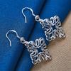 925 Sterling Silver Exquisite Hollow Snowflake Earrings for Women Fashion Charming Wedding Jewelry Accessories