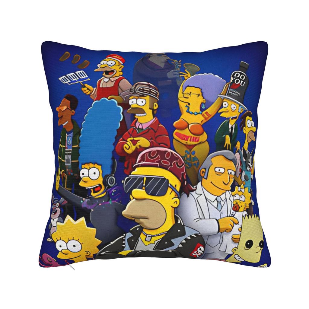 ציפיות לכריות נוי הפנים של S-Simpsons אביזרים לבית כיסוי ציפית לכרית זריקה עם רוכסן גדלים מרובים