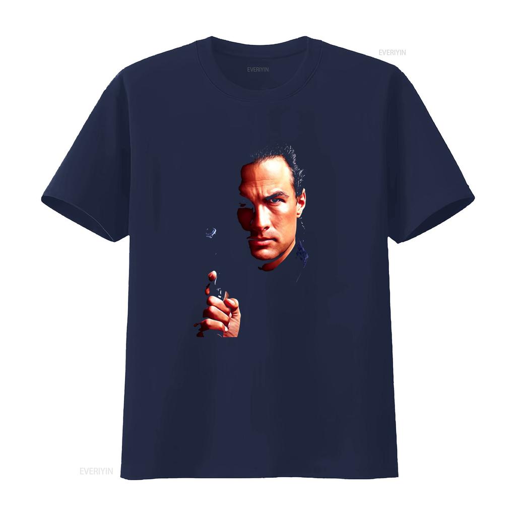 Steven Seagal Cult T-shirt All Sizes New Vintage Movie Style Washed Fashion Graphic Designer Clothes