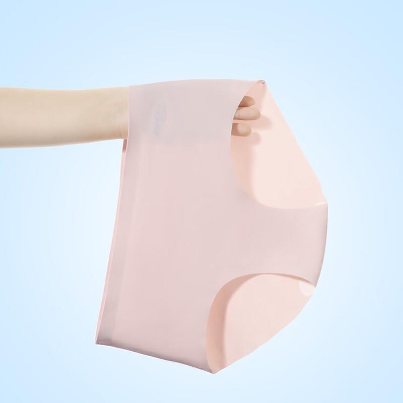 FENTENGCARE Women's Ice Silk Seamless Mid-Waist Briefs 5-Pack