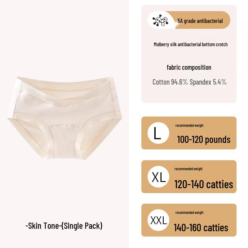 YeeHoo Maternity Low-Rise Briefs with Silk-Lined Gusset