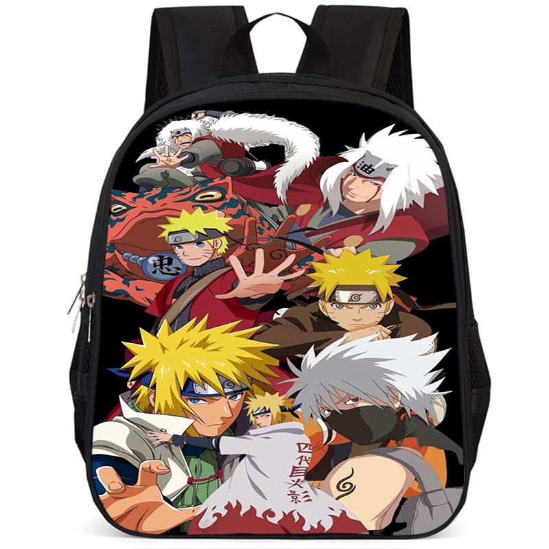 Naruto 15-inch Large Capacity Backpack Lightweight Oxford Cloth School Bag For Kids