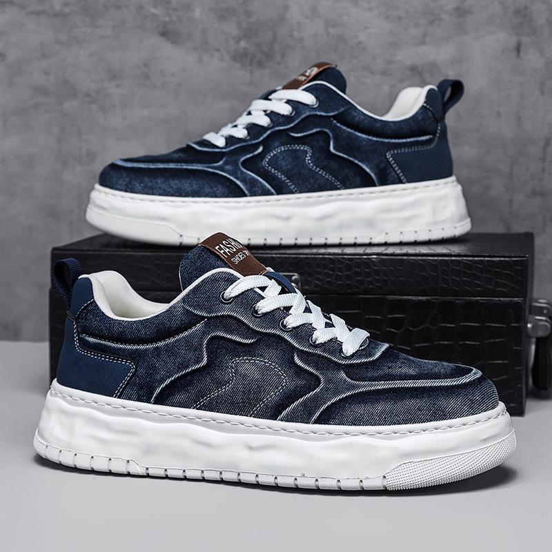 

Новая мужская обувь, трендовый нишевый дизайн, парусиновая обувь в гонконгском стиле, из стираной ткани, мужская дышащая повседневная обувь для скейтборда, маленькая грязная обувь 45