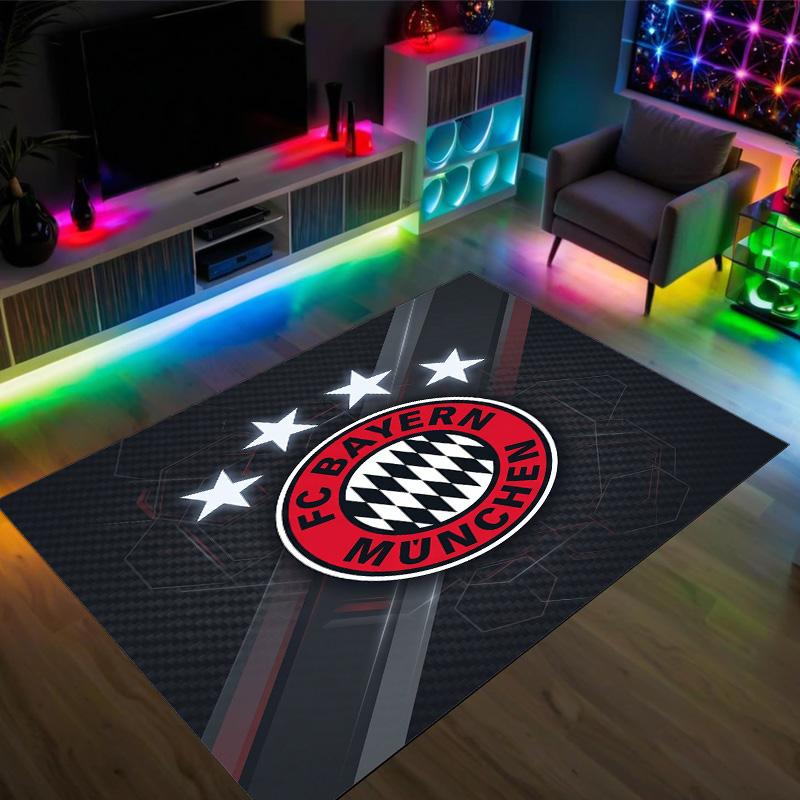 Design Bayernu Mnichov Křišťálový sametový koberec Útulný Ne?Protiskluzová tištěná předložka do ložnice, obývacího pokoje, předsíně